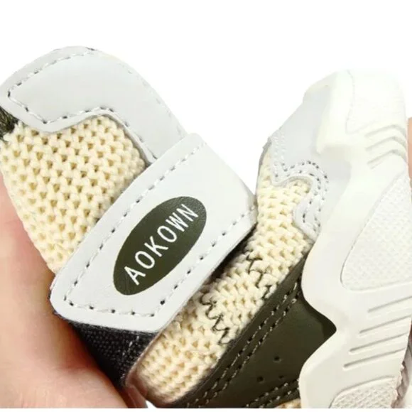 Aokown Breathable Dog Pet Shoes Anti-Slip Mesh Boots Beige & Green Durable Daily - Picture 9 of 11